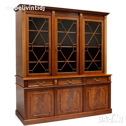 ✅Винтидж витрина-шкаф Chesterfield махагон, снимка 3 - Антикварни и старинни предмети - 53432459