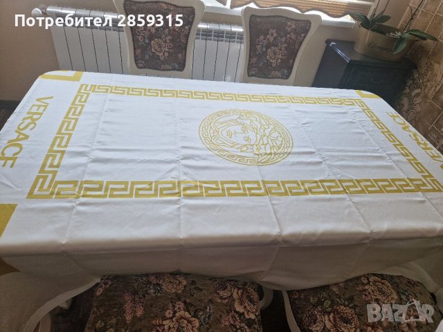 Луксозна покривка от сатен Versace, снимка 6 - Покривки за маси - 40518279