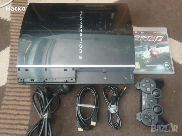 Sony PS3 Fat 80gb + джойстик кабели PlayStation 3, снимка 1 - PlayStation конзоли - 43366989