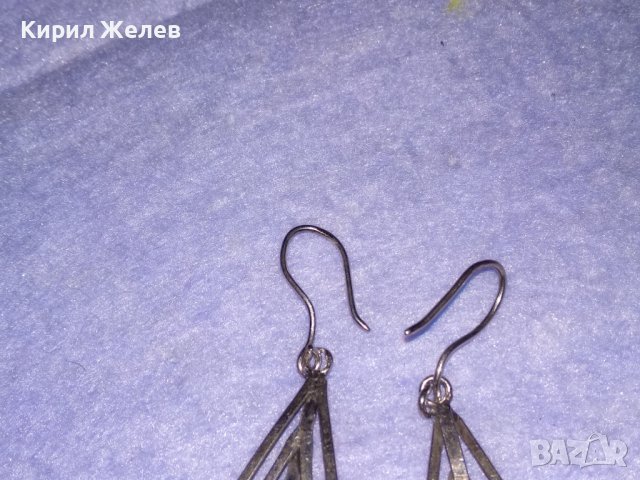 АЖУРНИ СРЕБЪРНИ СТИЛНИ РЕТРО АРТ ОБЕЦИ ВИСОКА ПРОБА СРЕБРО МАЙСТОРСКА РЪЧНА ИЗРАБОТКА 34366, снимка 4 - Обеци - 39470735