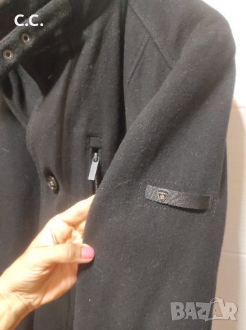 Strellson Черно вълнено палто, размер Л, 50 лв, снимка 2 - Палта - 37921493