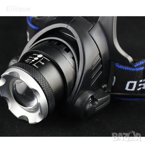 Фенер за глава със силна светлина и SOS режим, снимка 2 - Къмпинг осветление - 52709813