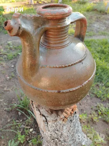 Стар голям глинен оцетник,крондир, снимка 4 - Колекции - 50180940