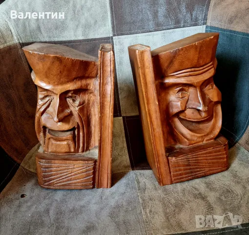 Книгоразделители 2 бр. Масивно дърво, Холандия., снимка 2 - Други - 49438142