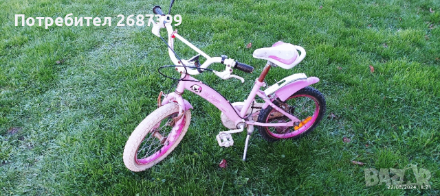 Детско колело розово, снимка 1 - Детски велосипеди, триколки и коли - 44899985