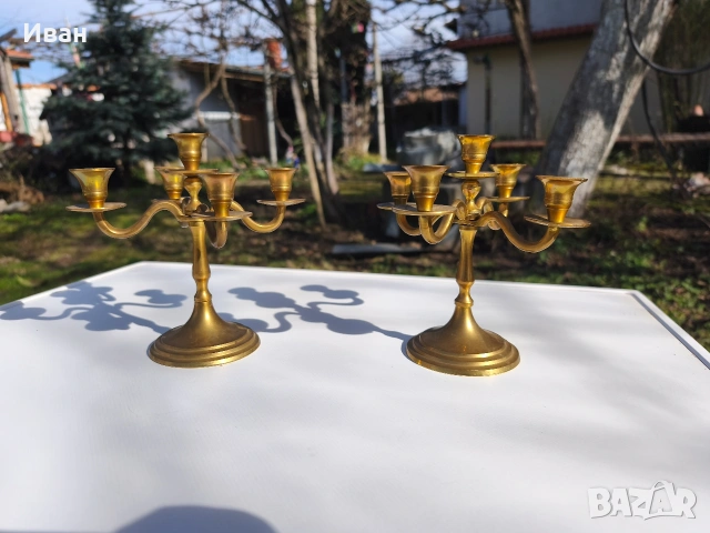 малък месингов свещник 