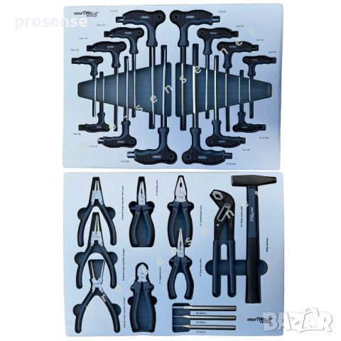 Шкаф / Количка с 6 Пълни Чекмеджета с Инструменти KraftWelle, снимка 3 - Аксесоари и консумативи - 43522898