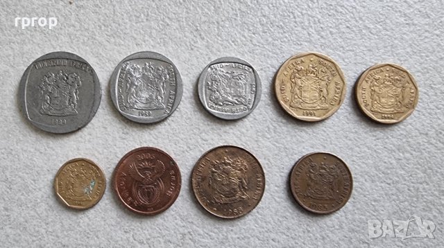 Монети. Южно Африканска Република . ЮАР. 1, 2, 5,10, 20 и 50 цента. 1, 2 и 5 ранда. По стара емисия., снимка 6 - Нумизматика и бонистика - 42284246