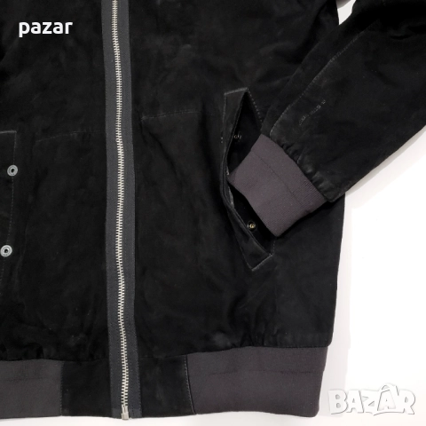 G-STAR RAW BATT Оригинално Мъжко Кожено Яке Велур M-L, снимка 2 - Якета - 51945244