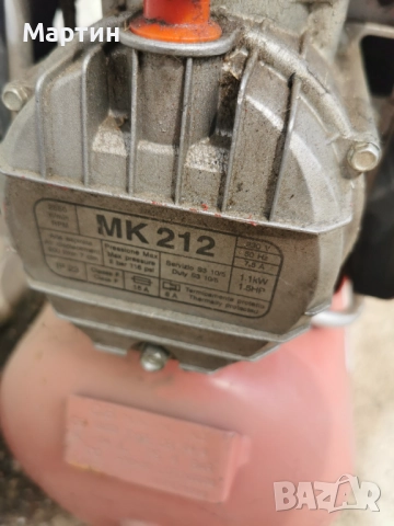 Италиански маслен компресор за въздух 24 литра, снимка 7 - Компресори - 52892417