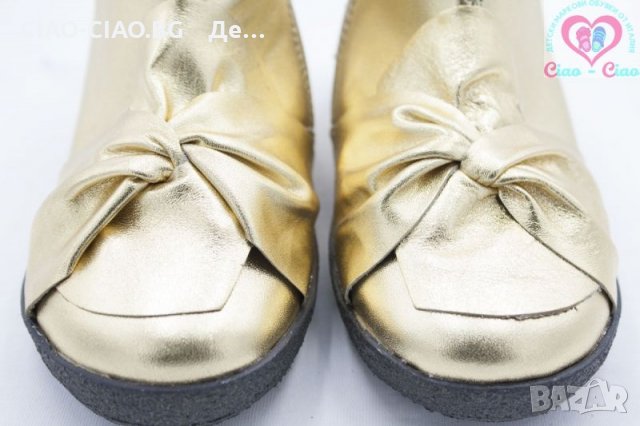 №22, Италиански Бебешки боти от Естествена кожа в златисто Falcotto by Naturino, снимка 3 - Детски обувки - 28289206