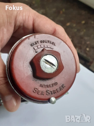 Стара английска макара за морски риболов - K.P. Morritt, снимка 3 - Антикварни и старинни предмети - 53278916