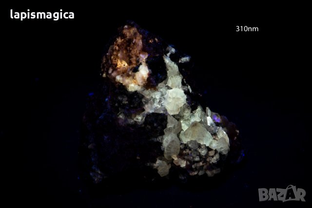 Друза от флуоресцентен церусит и барит 107g, снимка 4 - Други ценни предмети - 38376804