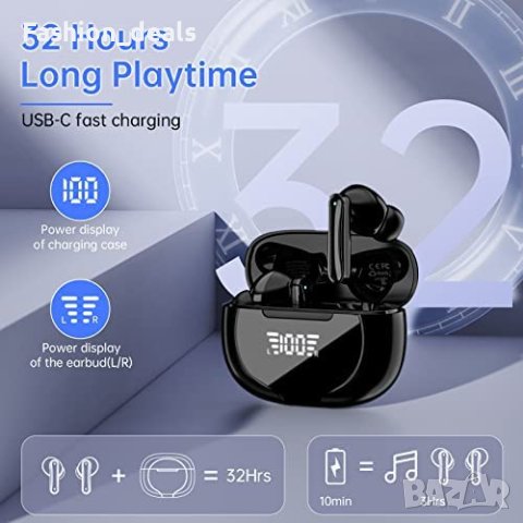 Нови Безжични слушалки Спортни с кутия за зареждане Earbuds за музика, снимка 3 - Bluetooth слушалки - 40247554
