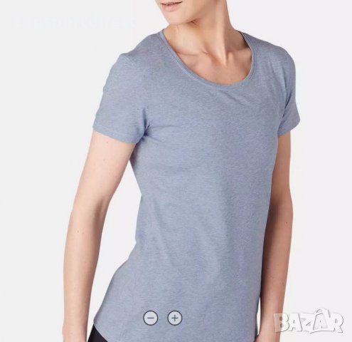 ДАМСКА ТЕНИСКА ЗА ФИТНЕС 500 СИВА NYAMBA внос Франция., снимка 5 - Тениски - 33334175