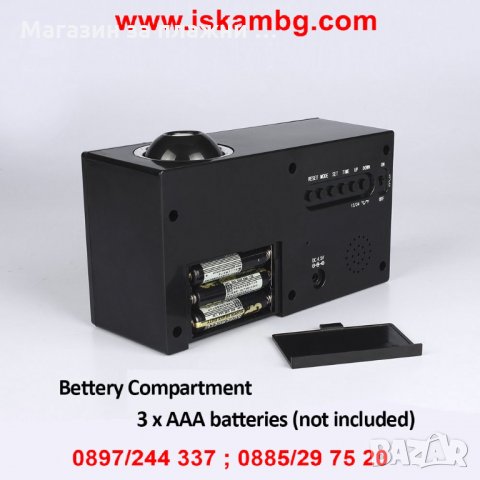 Часовник с проекция и активиране чрез пляскане на ръце - 3605, снимка 5 - Други стоки за дома - 26981727