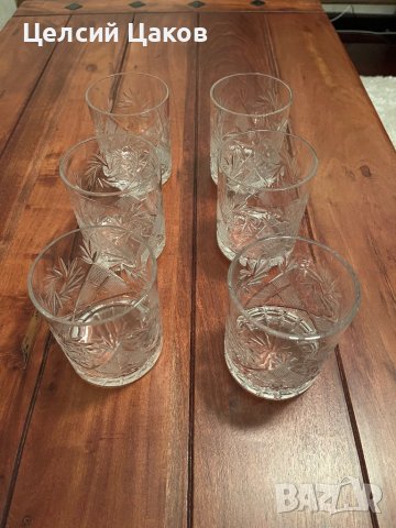 Кристални чаши за уиски , снимка 1 - Чаши - 43587842