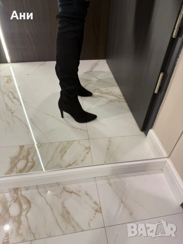 Дамски велурени чизми, снимка 3 - Дамски ботуши - 53440892