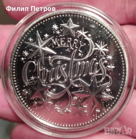 Коледно - новогодишен плакет в защитна капсула . Merry Christmas and Happy New Year, снимка 15 - Нумизматика и бонистика - 48410611