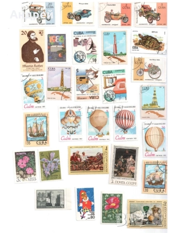 пощенски марки България, ГДР, Корея, Куба, СССР, снимка 3 - Филателия - 51763010