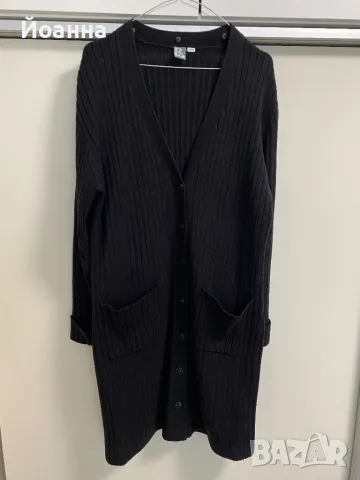 Дълга черна жилетка, снимка 1