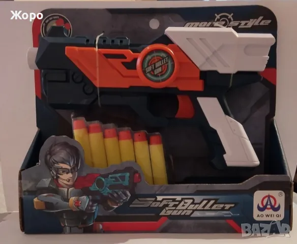 ДЕТСКИ ПИСТОЛЕТ С МЕКИ СТРЕЛИ КН2436