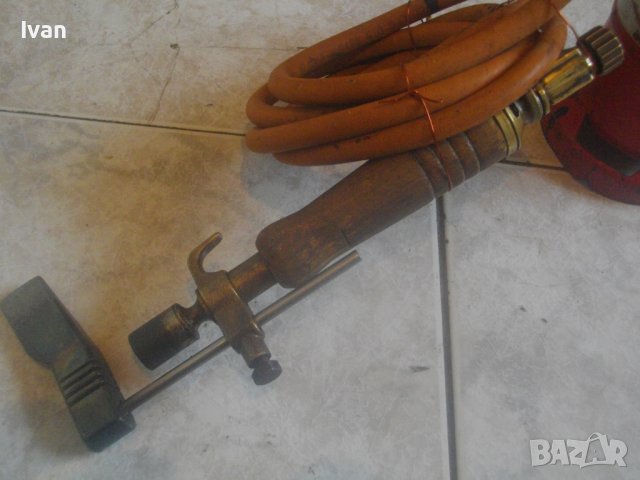 Немска Газова Горелка С Поялник-С Бутилка/Маркуч/Вентил Клапан/-Старо Качество-Отлична-Масивна, снимка 16 - Поялници и запояване - 44081627