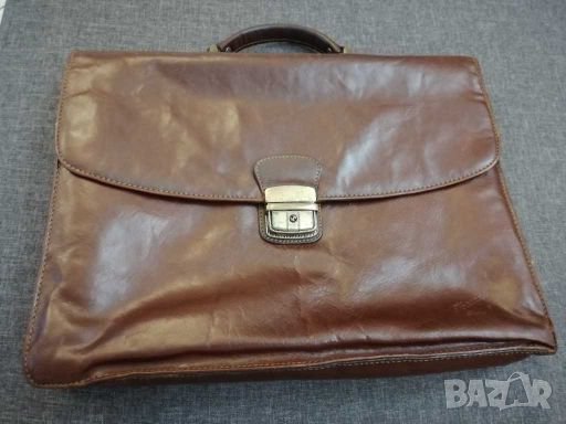 Оригинална кожена мъжка чанта KATANA,Франция. , снимка 2 - Чанти - 27968814