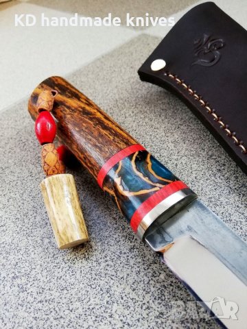 Ръчно изработен ловен нож от марка KD handmade knives ловни ножове, снимка 3 - Ловно оръжие - 39889785