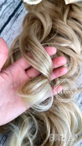 HAIR EXTENSIONS ELESSA - Натурални Екстеншъни Комплект от 200 грама Коса / 65 см Код С231, снимка 7 - Аксесоари за коса - 26308815