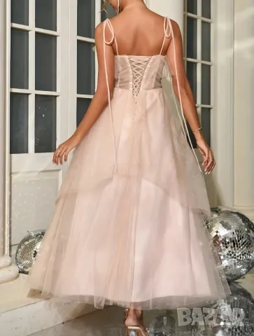 Бална/официална рокля с тюл в розов цвят, снимка 2 - Рокли - 49966074