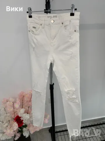 Бели дънки размер ХS, снимка 6 - Дънки - 49693002