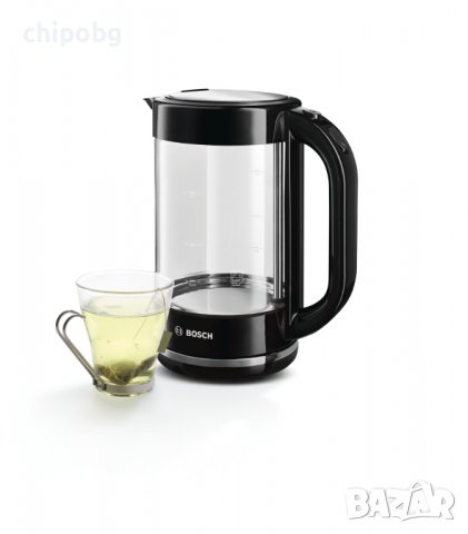 Електрическа кана, Bosch TWK70B03, Glass kettle, 2000-2400 W, 1.7 l capacity, automatic switch off, , снимка 1