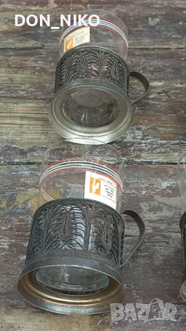 Руски Подстакани за чай, снимка 4 - Антикварни и старинни предмети - 50070301