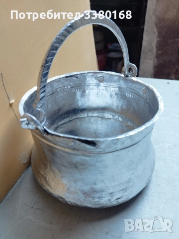 малко котле калайдисано изцяло, снимка 4 - Антикварни и старинни предмети - 52206201