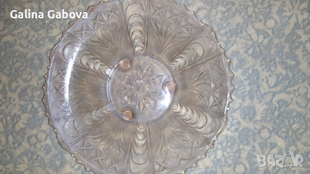 Стъклени фруктиери и поднос, снимка 3 - Други - 25322520