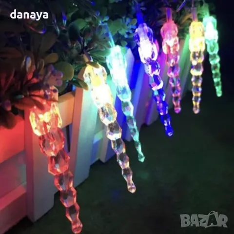 5405 Коледни лампички висулки, 28 Led, 270 cm, снимка 2 - Декорация за дома - 47813878