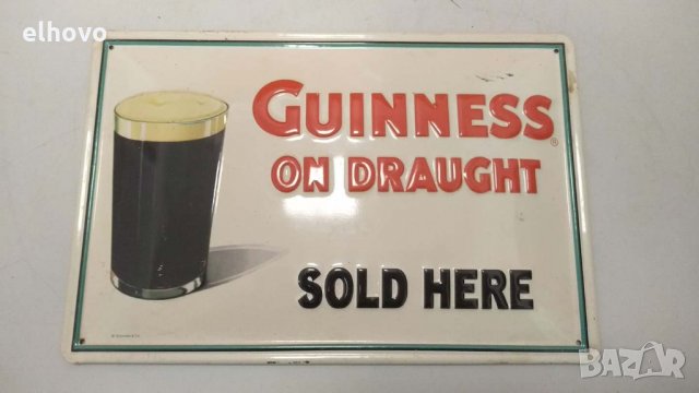 Ретро ламаринена табела бира Guinness, снимка 2 - Антикварни и старинни предмети - 35356381