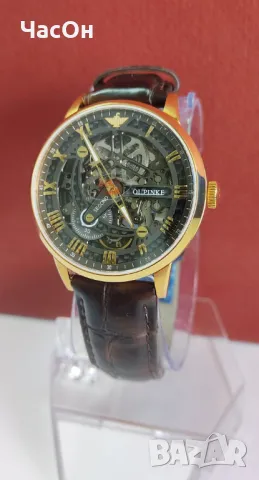 Луксозен автоматик OUPINKE, с гривна, снимка 3 - Мъжки - 49931315