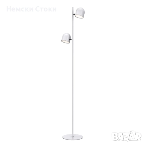 LED подова лампа с 2 крушки, до макс. 450 лумена, плавно димируема, въртящи се на 180° абажури, снимка 8 - Лед осветление - 52282754