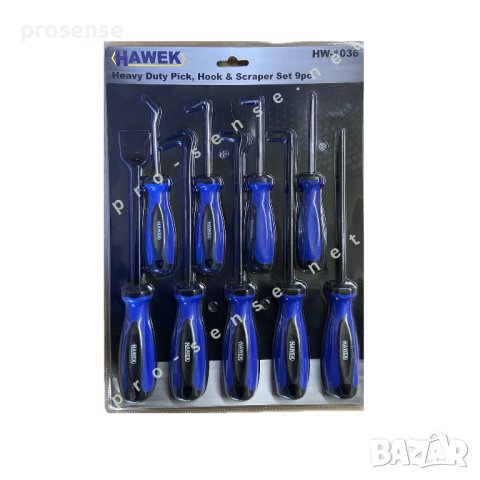 Куки, шила и стъргало / малки и големи / к-т 9 части HAWEK, снимка 2 - Аксесоари и консумативи - 39361977