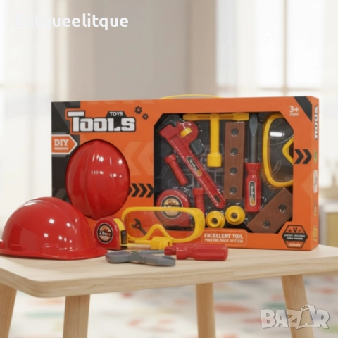 Детски комплект с инструменти и каска TOOLS DIY Working Set, снимка 3 - Играчки за стая - 52166740