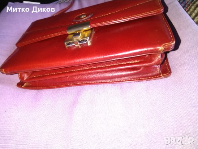 Борсета Чанта за ръка маркова със заключване естествена кожа 240х175мм нова, снимка 4 - Чанти - 39712171