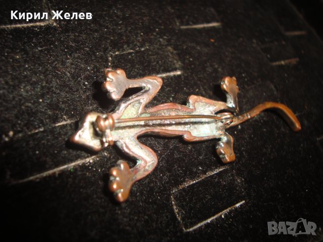 РЕТРО МЕДНА БРОШКА ГУЩЕРЧЕ МЕТАЛНА ФИГУРКА РЯДКА ВИНТИДЖ СТИЛ 20303, снимка 5 - Антикварни и старинни предмети - 32523366