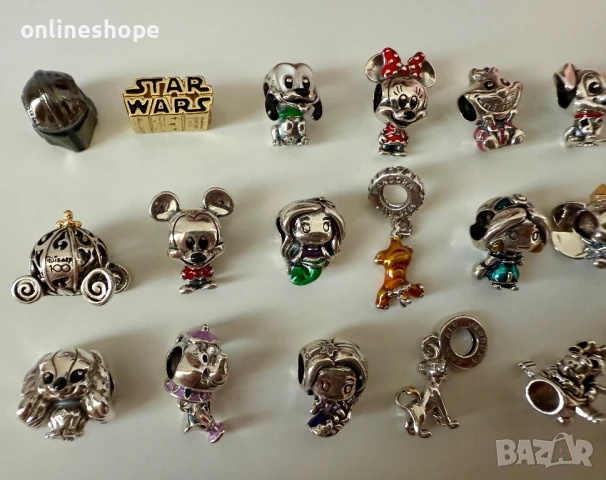 S925 Сребърни талисмани Pandora ALE - Disney , Mickey , Ариел и други, снимка 3 - Бижутерийни комплекти - 50666451