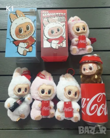 Labubu Coca Cola играчка 17см, Плюшена играчка Лабубу Кока Кола ключодържател, снимка 2 - Плюшени играчки - 50277136