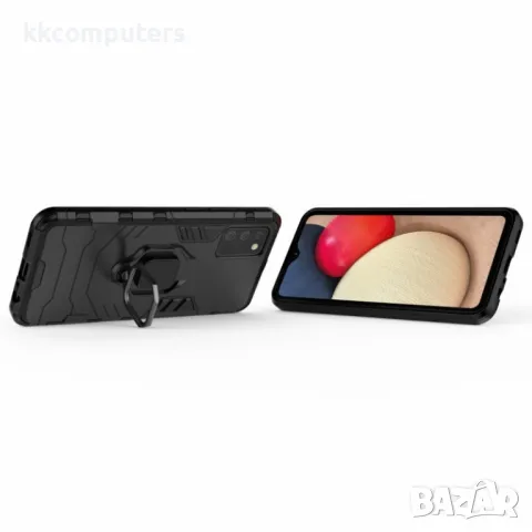 Samsung Galaxy A02s Удароустойчив Ring Holder Калъф и Протектор, снимка 5 - Калъфи, кейсове - 48612099