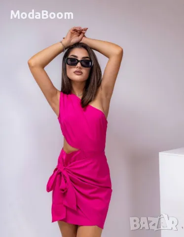 🎀Розова къса стилна дамска рокля🎀