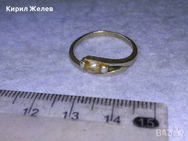Стар СКЪПОЦЕНЕН СРЕБЪРЕН АНГЛИЙСКИ АР ДЕКО ПРЪСТЕН СРЕБРО 925 с ЦИТРИН 40319, снимка 14 - Пръстени - 43221726