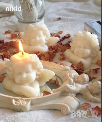 3D грамаден щастлив Ангел дете силиконов молд форма калъп свещ гипс декор свещ, снимка 2 - Форми - 38055397